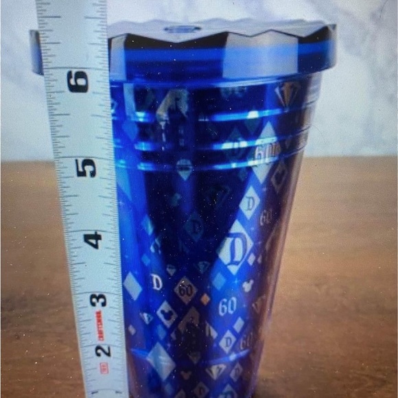 Starbucks Disney 60th anniversary diamond cold Tumblr 16 oz grande blue NEW - Picture 8 of 9